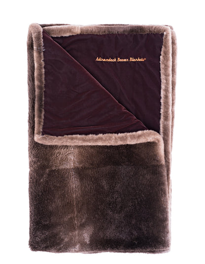 Sheared Beaver Fur Blanket folded
