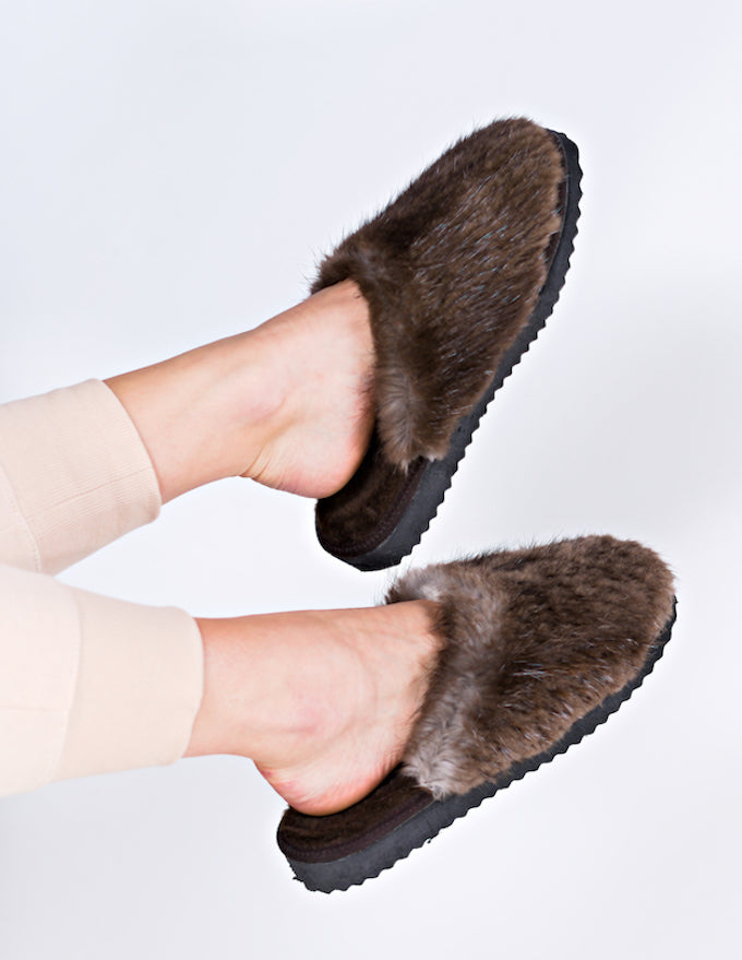 Beaver Fur Slippers