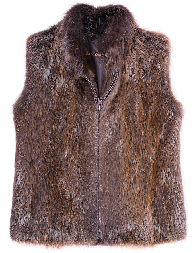 Men's Custom Full Fur Vest with Zipper