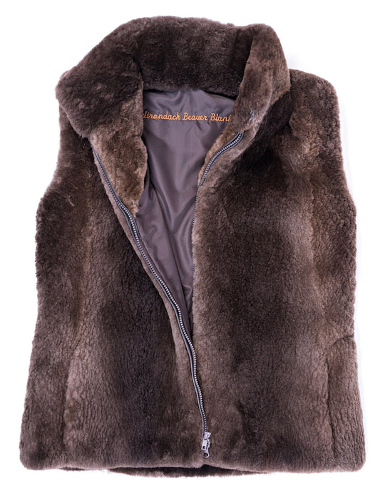 Men's Custom Sheared Vests unzipped