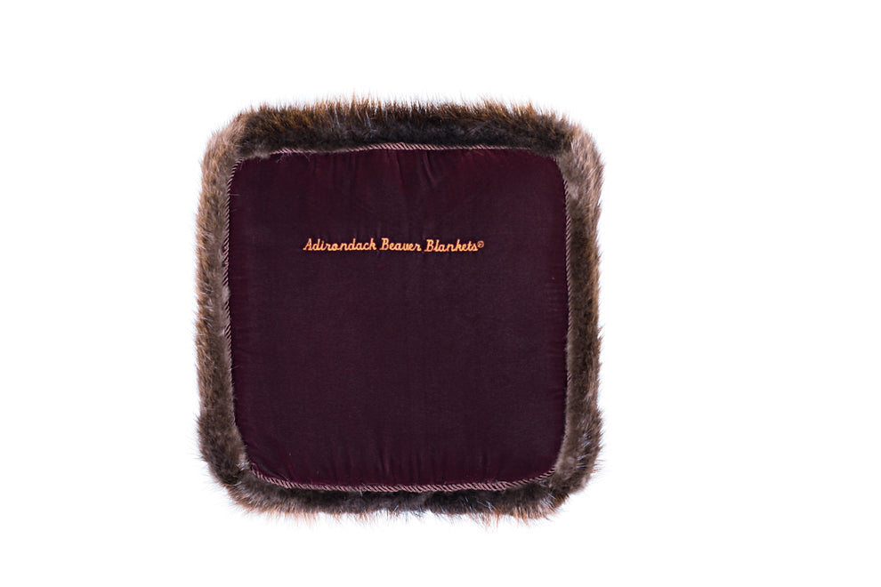 Sheared Beaver Fur Pillows Adirondack Beaver Blankets
